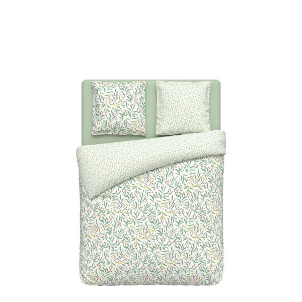 Promo 🌟 ACTUEL Parure Housse De Couette En Microfibre Motif Feuilles ROMEO 🤩 3