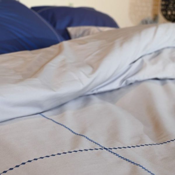 Tout neuf 🧨 Sensei Maison Housse De Couette Brodée En Percale De Coton DIAMOND ⌛ 3