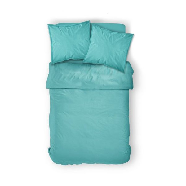 Tout neuf 💯 Today Housse De Couette Diabolo Menthe – 100% Coton 57 Fils – 220 X 240 Cm – Bleu Turquoise 🎁 1