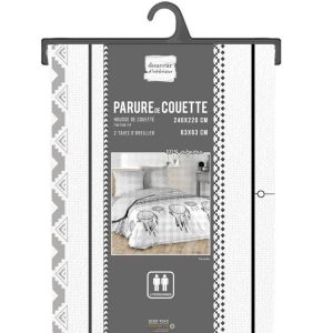 Grosses soldes 🔥 Paris Prix Parure De Lit 3 Pièces Plumelle 240x220cm Blanc 🤩 6