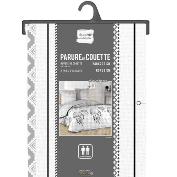 Grosses soldes 🔥 Paris Prix Parure De Lit 3 Pièces Plumelle 240x220cm Blanc 🤩 3