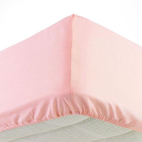 Promo 😀 Paris Prix Drap Housse Jersy 90x190cm Rose Dragée 😍 1