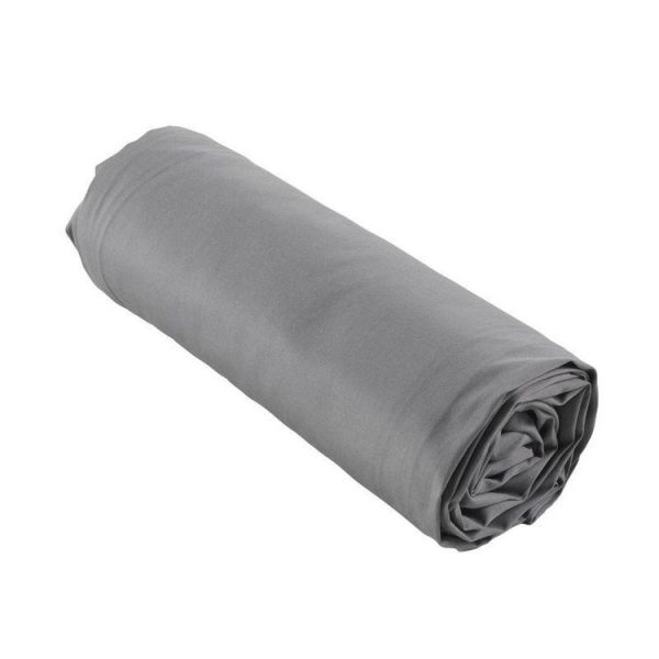 Promo 🎁 Paris Prix Drap Housse Percaline 90x190cm Anthracite 🤩 3