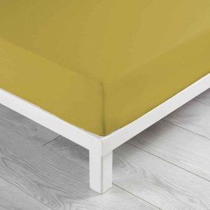 Coupon 🤩 Paris Prix Drap Housse En Coton Linette 160x200cm Jaune ⭐ 7