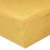 Meilleure vente ❤️ Drap Housse En Lin Adorable 160x200cm Jaune Ocre ✔️ 11