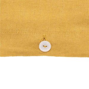 Meilleure vente ❤️ Drap Housse En Lin Adorable 160x200cm Jaune Ocre ✔️ 9