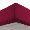 Coupon 👏 Paris Prix Drap Housse Lina 140x190cm Rouge 👍 11