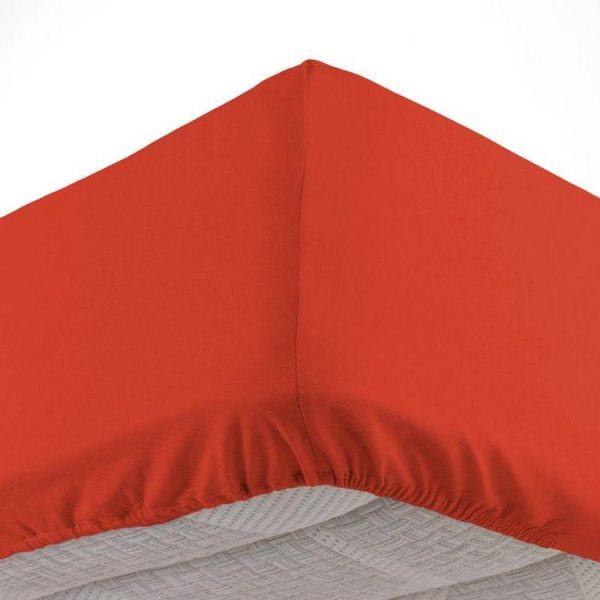 Budget 😍 Paris Prix Drap Housse Lina 90x190cm Paprika 🎉 1