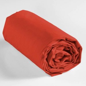 Budget 😍 Paris Prix Drap Housse Lina 90x190cm Paprika 🎉 9