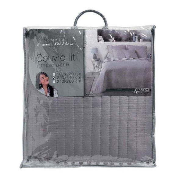 Les meilleures critiques de 🛒 Paris Prix Couvre-Lit Matelassé Dorinette 220x240cm Gris 🎉 3