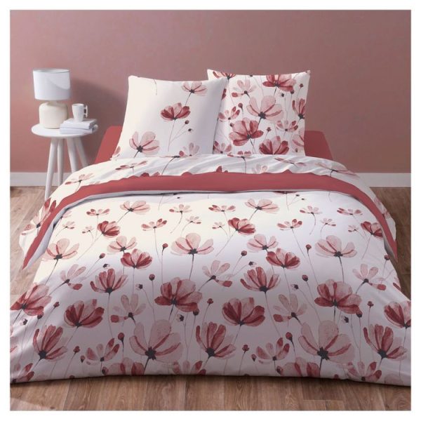 Sortie 😉 Parure Housse De Couette En Microfibre Motif Floral EMMY 🧨 1