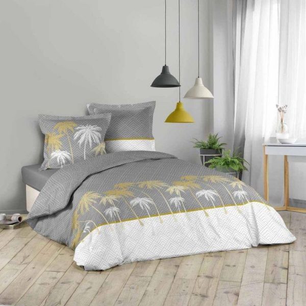 De gros 🥰 Paris Prix Parure De Lit 3 Pièces Pure Line 240x220cm Gris 🤩 1