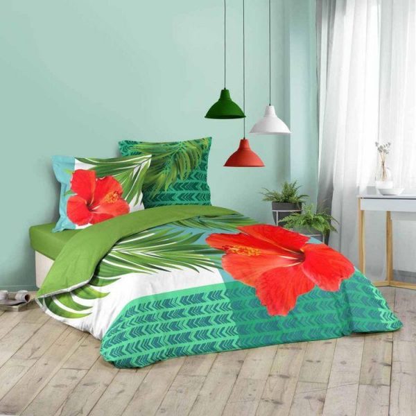 Sortie 😍 Paris Prix Parure De Lit 3 Pièces Althea 240x220cm Vert 🤩 1